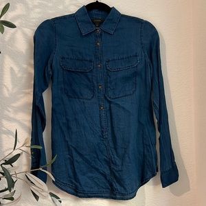 J.Crew half button down shirt